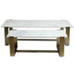 PTMD Yenai White marble coffeetable rectangle iron  by Daro Home & Interior