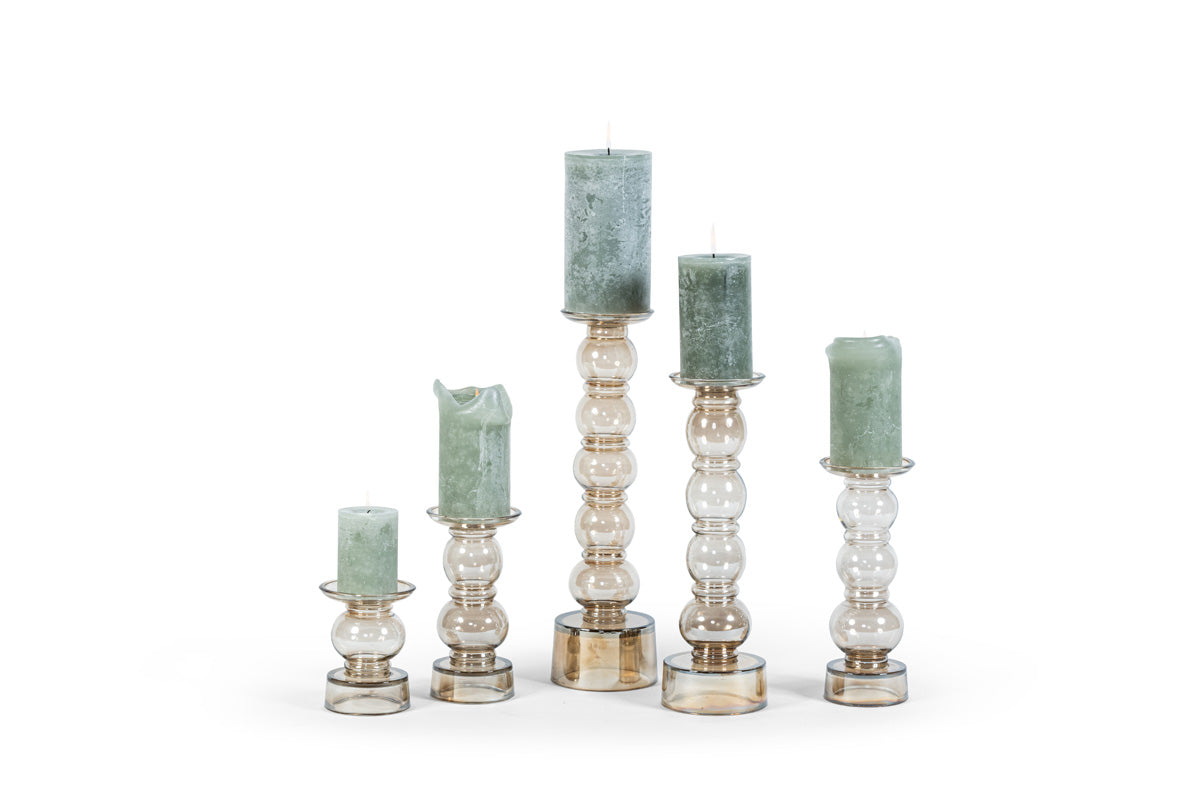 Glass chandelier bolls oyster luster - Glazen Kandelaar PRE ORDER augustus september leverbaar